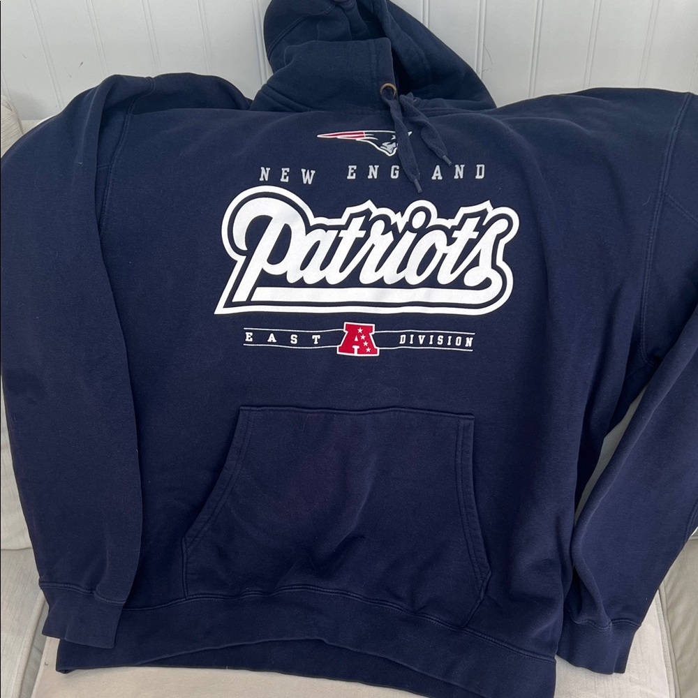 NFL Team Apparel Patriots XL Dark Blue Hoodie
